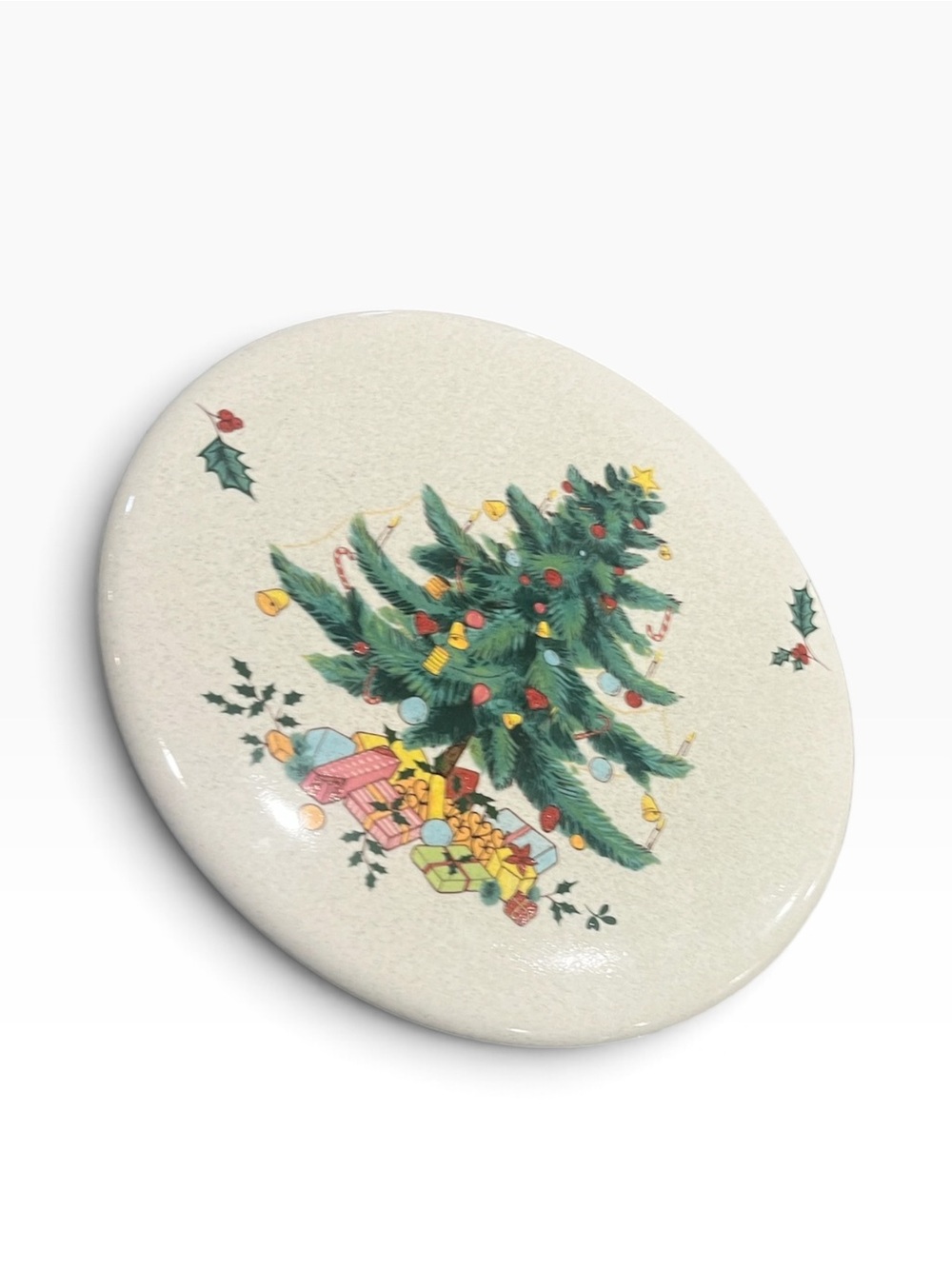 Mikasa Cheese Cracker Board FESTIVE SEASON 10-5/8" Christmas Tree Made In Japan - Picture 2 of 8